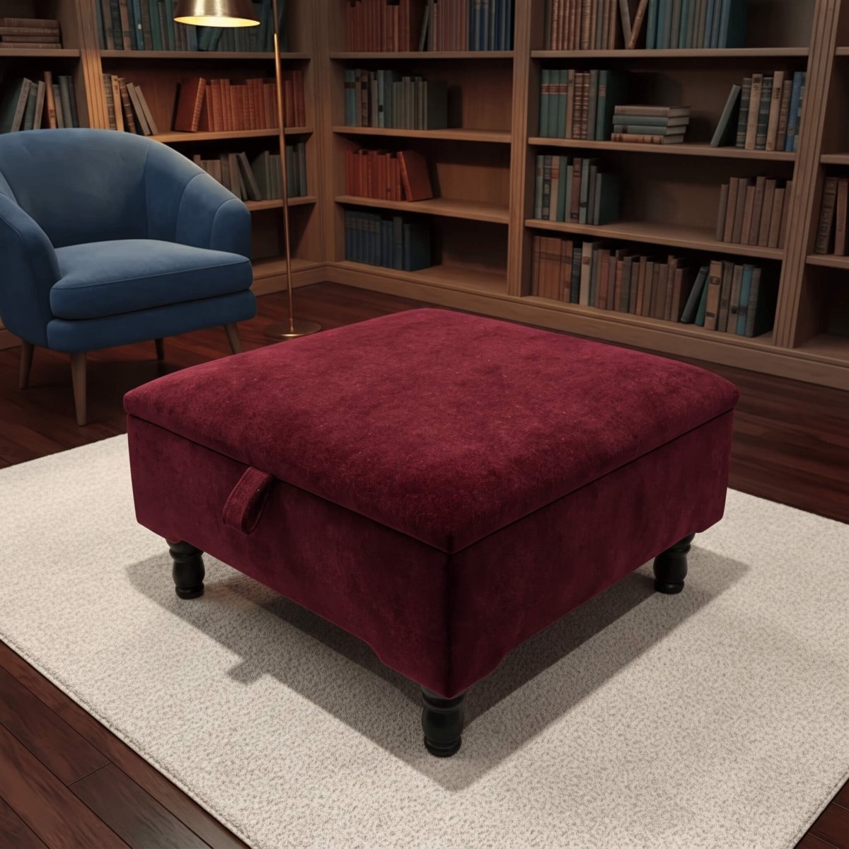 HANDCRAFTED UPHOLSTERED STORAGE POUFFE MADE TO MEASURE - ISTOOLS