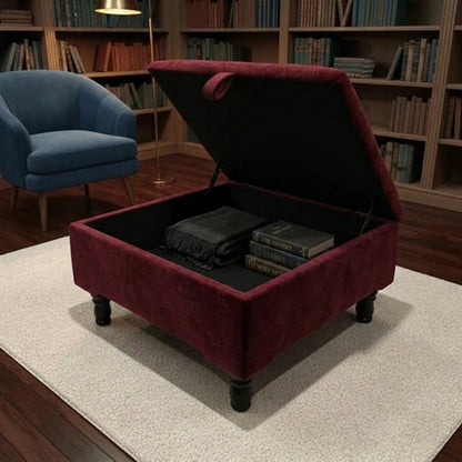 HANDCRAFTED UPHOLSTERED STORAGE POUFFE MADE TO MEASURE - ISTOOLS