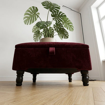 HANDCRAFTED UPHOLSTERED STORAGE POUFFE MADE TO MEASURE - ISTOOLS