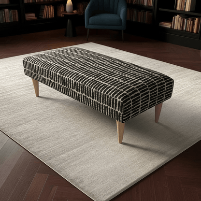 Handmade Intricate Stitched Ottoman Seating – Premium Storage Bench & Coffee Table - ISTOOLS