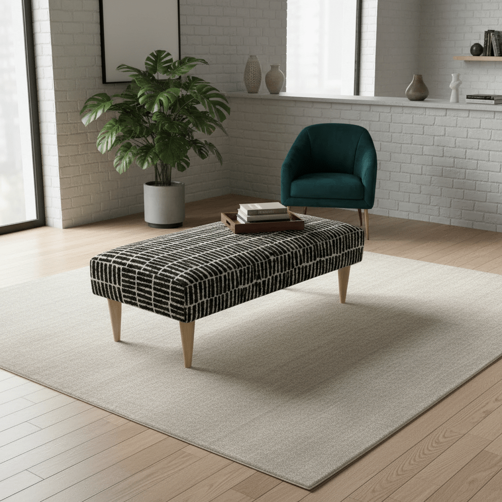 Handmade Intricate Stitched Ottoman Seating – Premium Storage Bench & Coffee Table - ISTOOLS