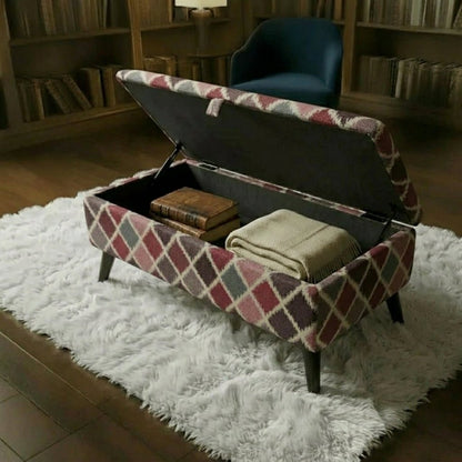 Handmade Rectangular Window Seat Bench – Multi-Purpose Footstool & Storage Seat - ISTOOLS