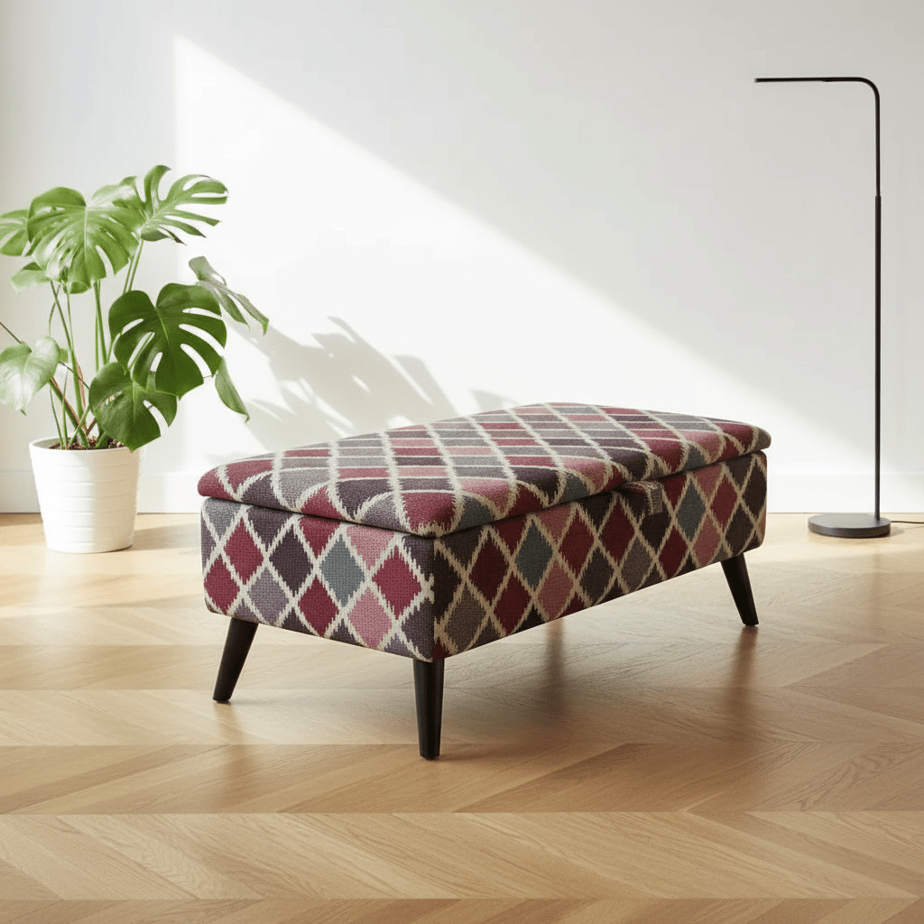 Handmade Rectangular Window Seat Bench – Multi - Purpose Footstool & Storage Seat - ISTOOLS