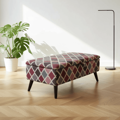 Handmade Rectangular Window Seat Bench – Multi - Purpose Footstool & Storage Seat - ISTOOLS