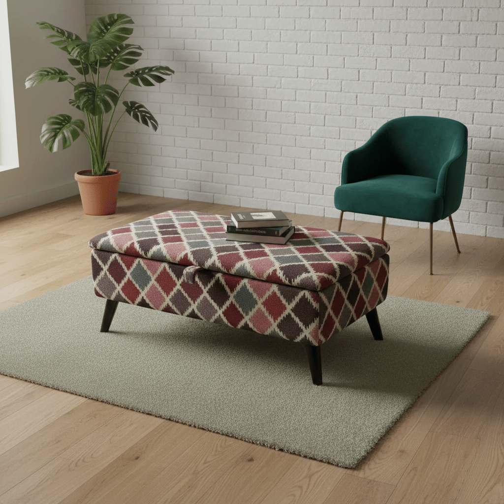 Handmade Rectangular Window Seat Bench – Multi - Purpose Footstool & Storage Seat - ISTOOLS