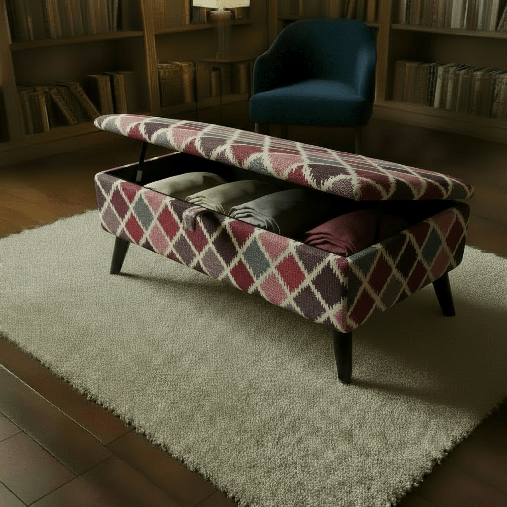 Handmade Rectangular Window Seat Bench – Multi - Purpose Footstool & Storage Seat - ISTOOLS