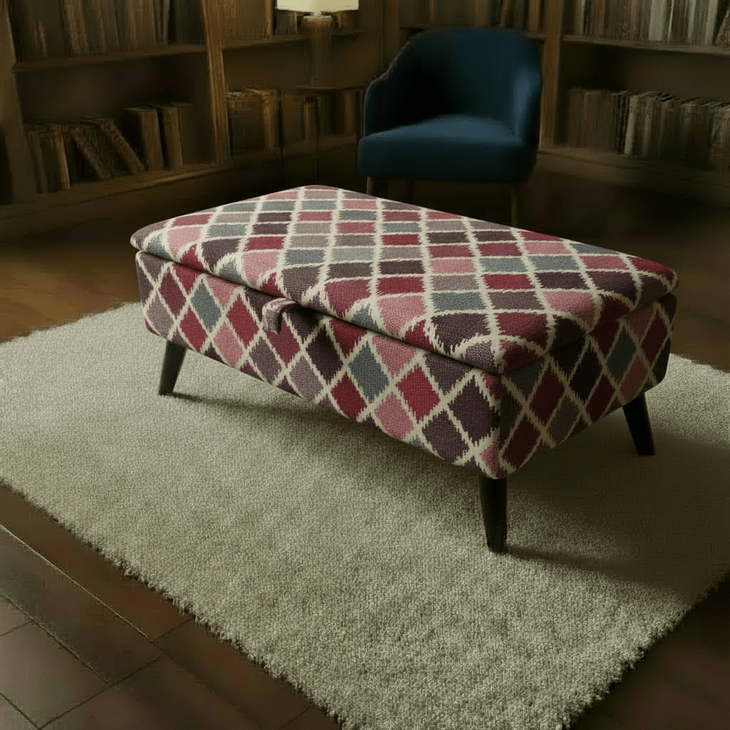 Handmade Rectangular Window Seat Bench – Multi - Purpose Footstool & Storage Seat - ISTOOLS