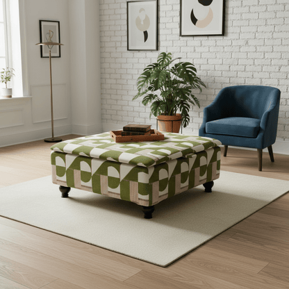 Heavy Duty Square Footstool Table | Extra Large Storage Ottoman & Coffee Table – istools UK - ISTOOLS