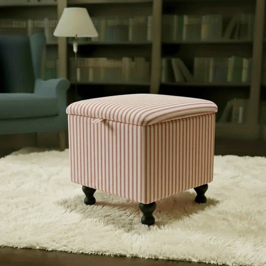 Heavy Duty Square Footstool with Storage – Strong Handcrafted Ottoman | istools - ISTOOLS