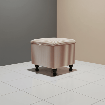 Heavy Duty Square Footstool with Storage – Strong Handcrafted Ottoman | istools - ISTOOLS