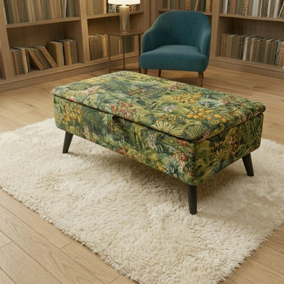 Hidden Compartment Long Ottoman – Stylish UK Handcrafted Storage Bench for Decluttering - ISTOOLS