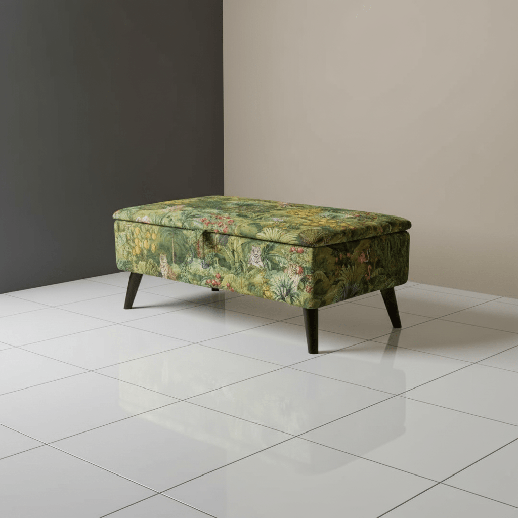 Hidden Compartment Long Ottoman – Stylish UK Handcrafted Storage Bench for Decluttering - ISTOOLS