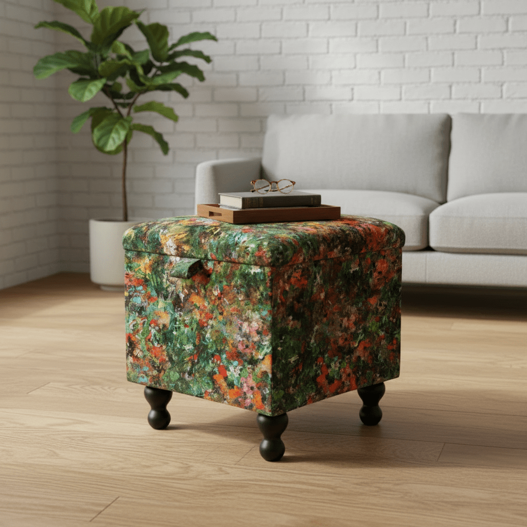 Hidden Storage Ottoman Box – Space Saving Living Room Organiser - ISTOOLS