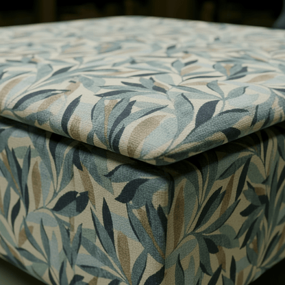 High - Density Foam Cushioned Ottoman & Coffee Table – Multi - Toned Designer Seating with Storage | Handcrafted UK Centrepiece - ISTOOLS