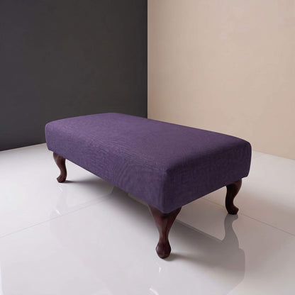 HIGH END CUSTOM FOOTSTOOL BESPOKE UPHOLSTERED OTTOMAN POUFFE PREMIUM NON STORAGE SEATING PLAIN FABRIC LIVING ROOM FURNITURE - ISTOOLS