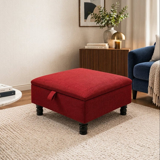 HIGH END SQUARE STORAGE OTTOMAN LIVING ROOM FURNITURE - ISTOOLS