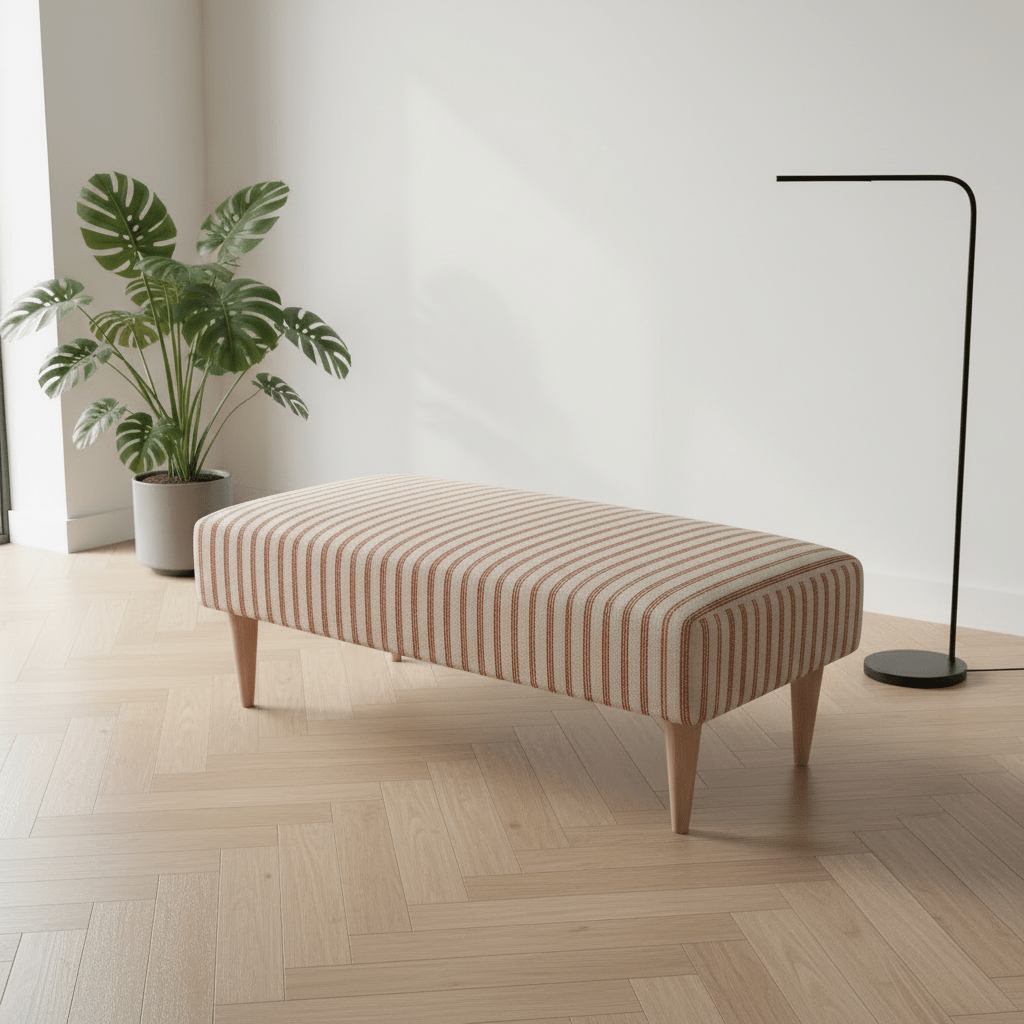 High - End Upholstered Bed End Bench with Patterned Lid – Multi - Functional Storage & Seating - ISTOOLS