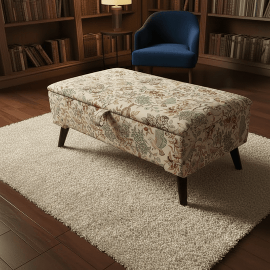 High - Quality Padded Ottoman Box for Organized Homes – Multi - Purpose Footstool & Seat with Hidden Storage - ISTOOLS