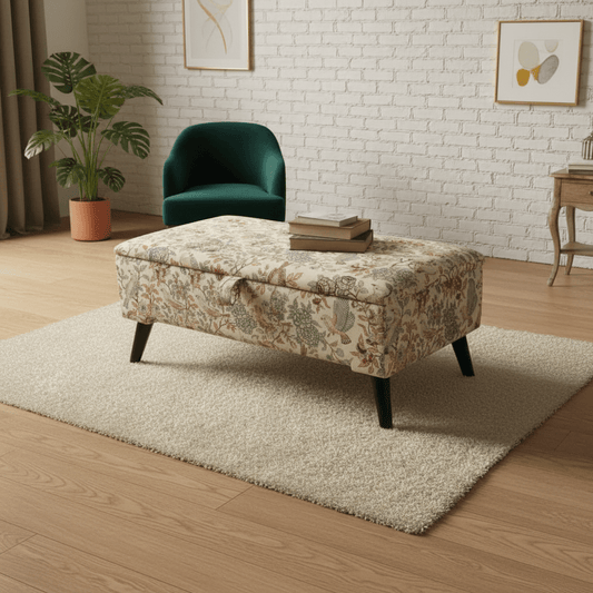 High - Quality Padded Ottoman Box for Organized Homes – Multi - Purpose Footstool & Seat with Hidden Storage - ISTOOLS