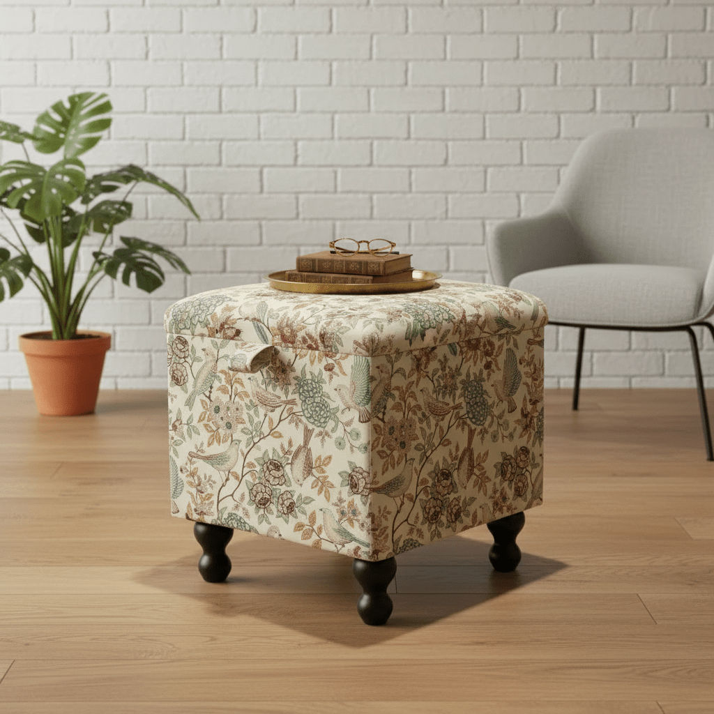 iLiv Heritage Small Storage Ottoman – Multi - Purpose Coffee Table & Footstool - ISTOOLS