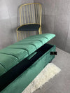 Green Storage Box | Velvet Green Pouffe Bench | Green Velvet Footstool