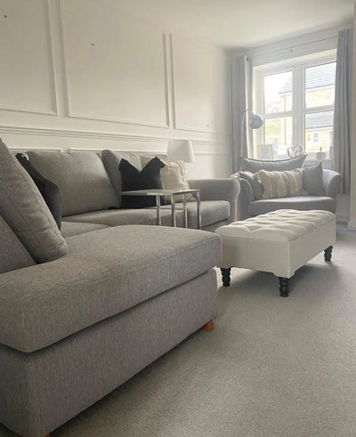 Creamy White Coffee Table With Storage | Ottoman Storage | Bench Seat