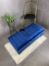 Blue Coffee Table Storage | Blue Panel Ottoman Bench Footstool