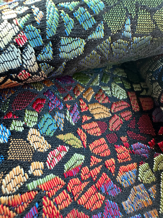 Made to measure stained glass fabric Ottoman storage