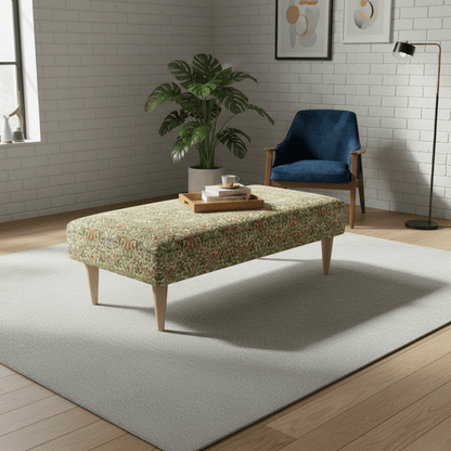 ISTOOLS Classic British Style Stitched Lid Ottoman – Multi - Functional Storage Bench & Coffee Table - ISTOOLS