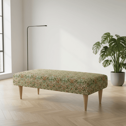 ISTOOLS Classic British Style Stitched Lid Ottoman – Multi - Functional Storage Bench & Coffee Table - ISTOOLS
