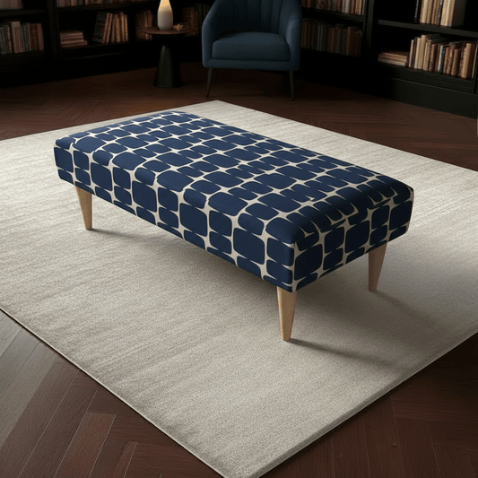 ISTOOLS Designer Stitched Lid Seating Stool for Entryways – Multi - Functional Ottoman Bench - ISTOOLS