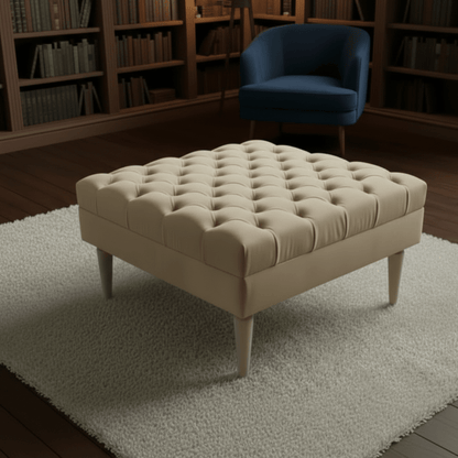 ISTOOLS Green Chesterfield Footstool Bench – Luxury Seat - ISTOOLS