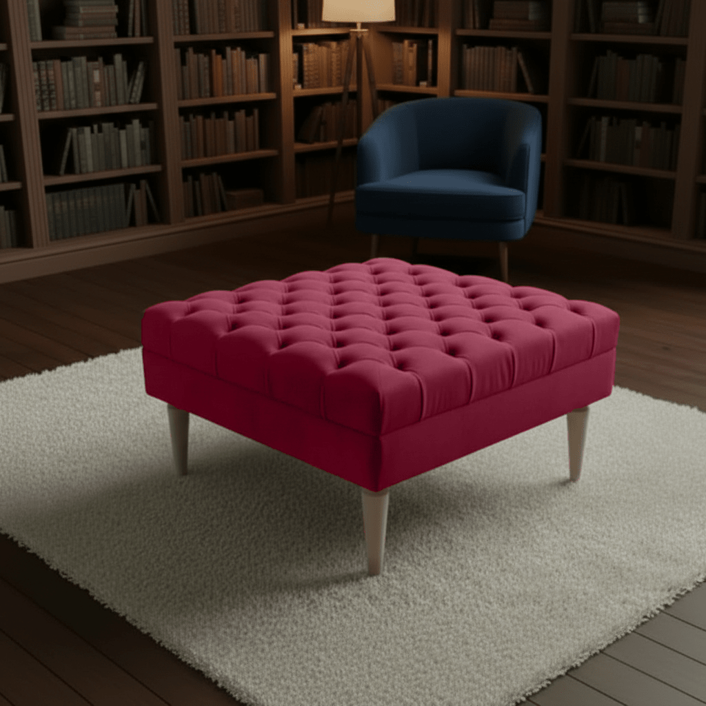 ISTOOLS Green Chesterfield Footstool Bench – Luxury Seat - ISTOOLS