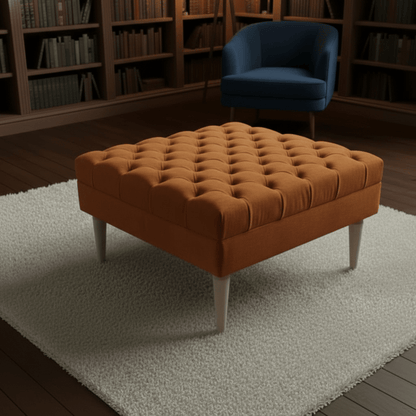 ISTOOLS Green Chesterfield Footstool Bench – Luxury Seat - ISTOOLS