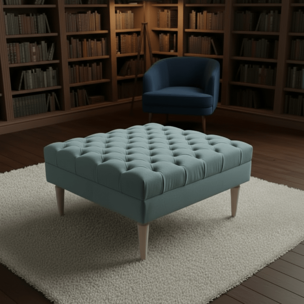 ISTOOLS Green Chesterfield Footstool Bench – Luxury Seat - ISTOOLS