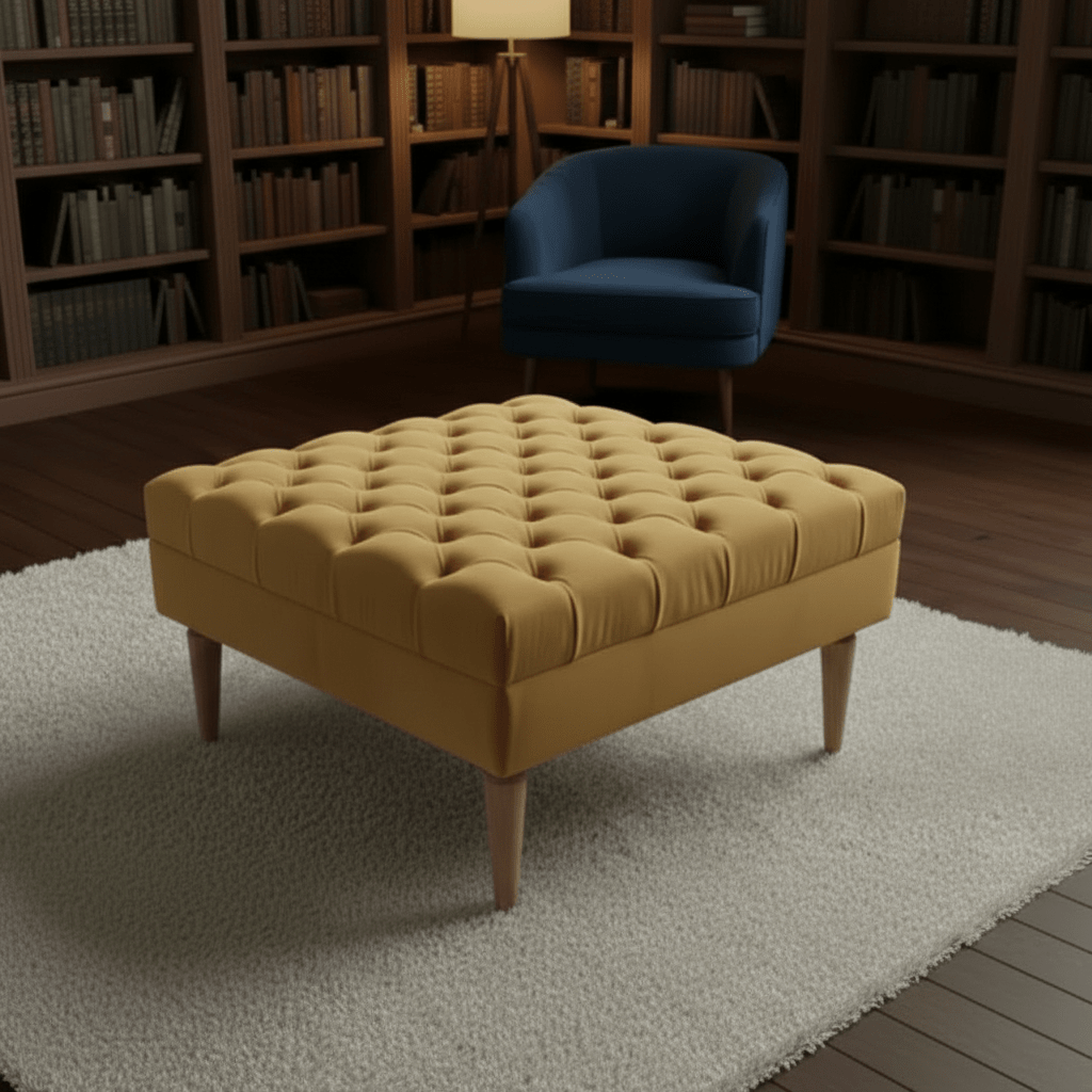 ISTOOLS Green Chesterfield Footstool Bench – Luxury Seat - ISTOOLS