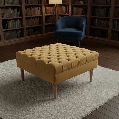 ISTOOLS Green Chesterfield Footstool Bench – Luxury Seat - ISTOOLS