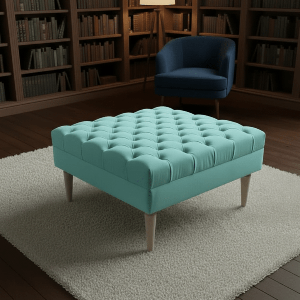 ISTOOLS Green Chesterfield Footstool Bench – Luxury Seat - ISTOOLS