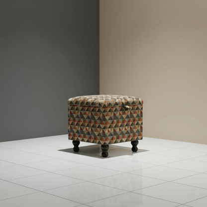 JF Geo Big Fabric Small Storage Ottoman – Multi - Purpose Coffee Table & Footstool - ISTOOLS