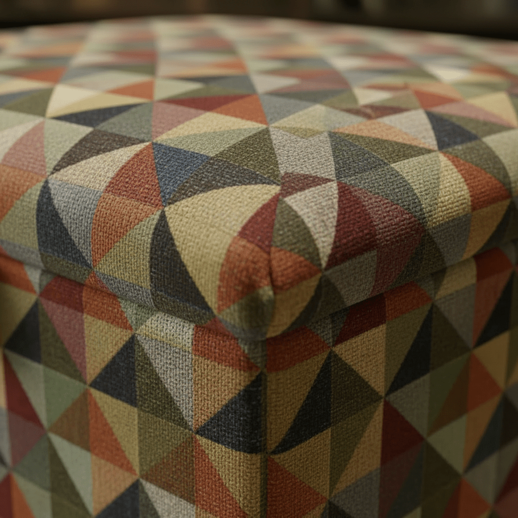 JF Geo Big Fabric Small Storage Ottoman – Multi - Purpose Coffee Table & Footstool - ISTOOLS