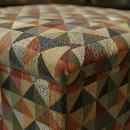 JF Geo Big Fabric Small Storage Ottoman – Multi - Purpose Coffee Table & Footstool - ISTOOLS