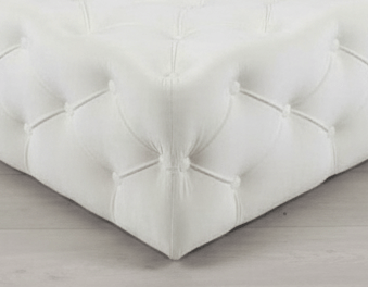 Large Creamy White Square Ottoman Coffee Table | Coffee Table - ISTOOLS