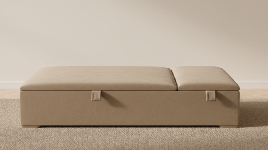 Chesterfield ottoman coffee table with hidden storage UK - ISTOOLS