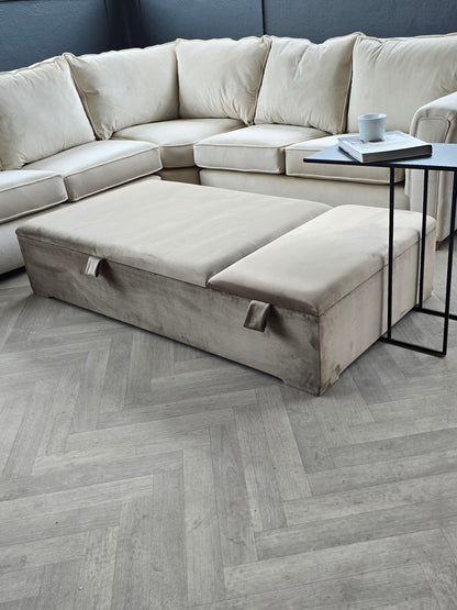 Large double lid storage coffee table double opening seat - ISTOOLS