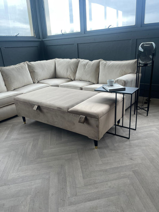 Large double lid storage coffee table double opening seat - ISTOOLS