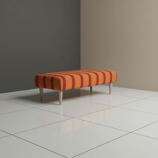 Large Rectangular Coffee Table Seat – Multi - Toned Fabric Bench for Living Room - ISTOOLS