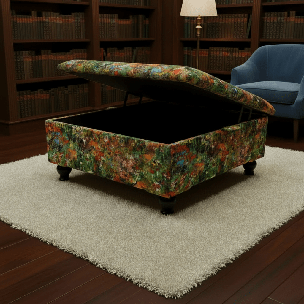 Large Square Coffee Table Ottoman – Multi - Functional Storage Centrepiece | istools UK - ISTOOLS