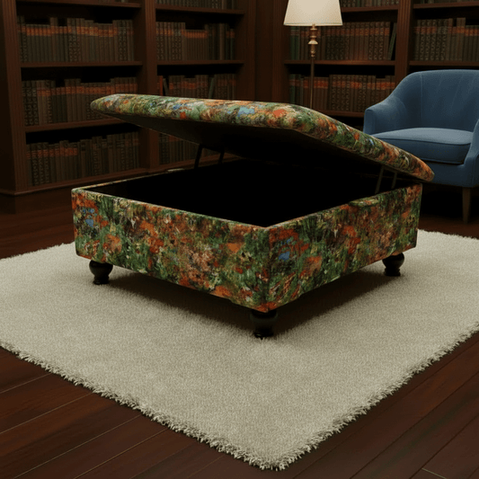 Large Square Coffee Table Ottoman – Multi - Functional Storage Centrepiece | istools UK - ISTOOLS