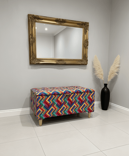 Large trem multicolour coffee table seat footstool window bay seat - ISTOOLS