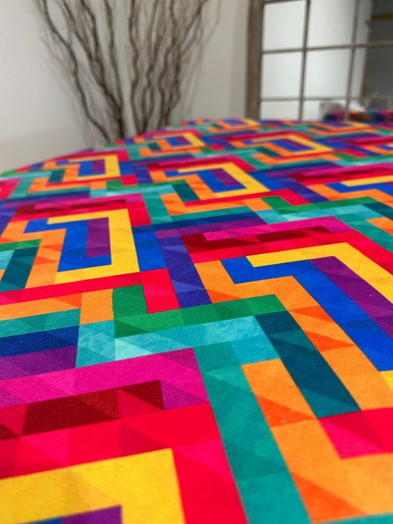 Large trem multicolour coffee table seat footstool window bay seat - ISTOOLS